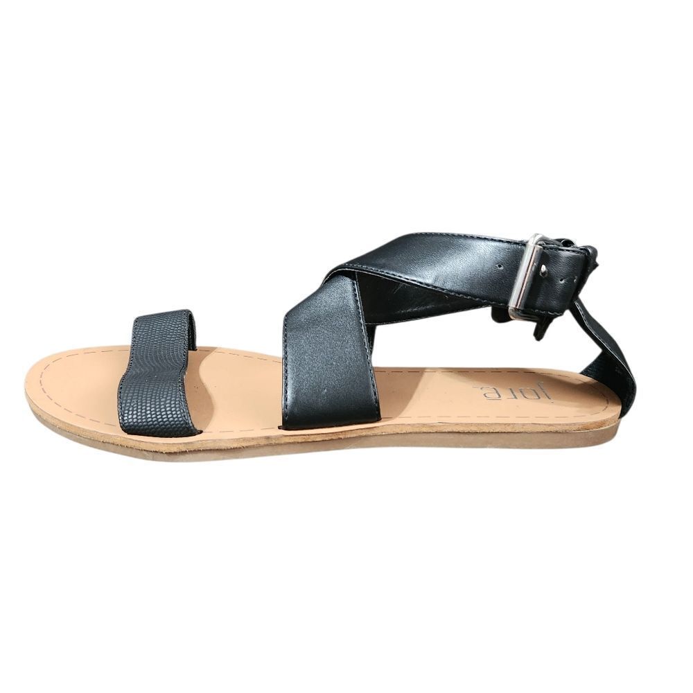 Jore Sandals Size 11 M Black Flat Ankle Strap Buckle Open Toe Shoes